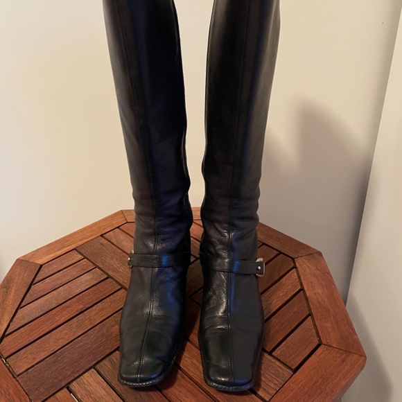 Black leather boots, Minelli Brand from Paris.  Size 36. - Picture 4 of 6